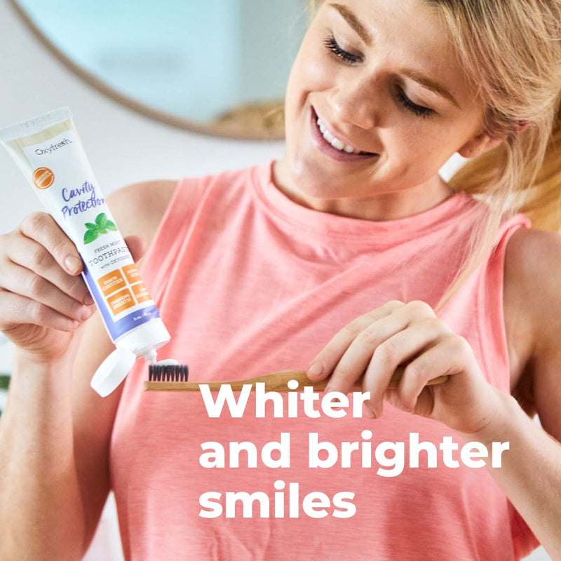 [Australia] - Oxyfresh Premium Cavity Protection – Fresh Mint Fluoride Toothpaste – Low Abrasion Anticavity Toothpaste for Sensitive Teeth – Remineralizing Enamel Repair to Prevent Tartar & Cavities | 5oz Top Seller 