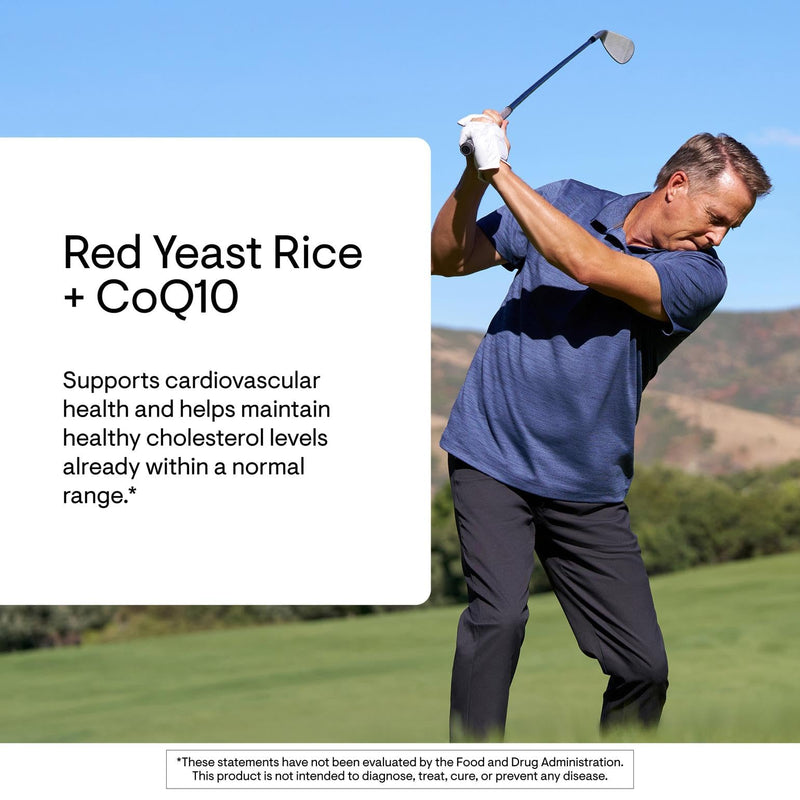THORNE - Red Yeast Rice + CoQ10 - Supports Healthy Cholesterol Levels Already in a Normal Range & Heart Health - Added Antioxidant Support* - Third-Party Certified - Gluten-Free - 120 Capsules