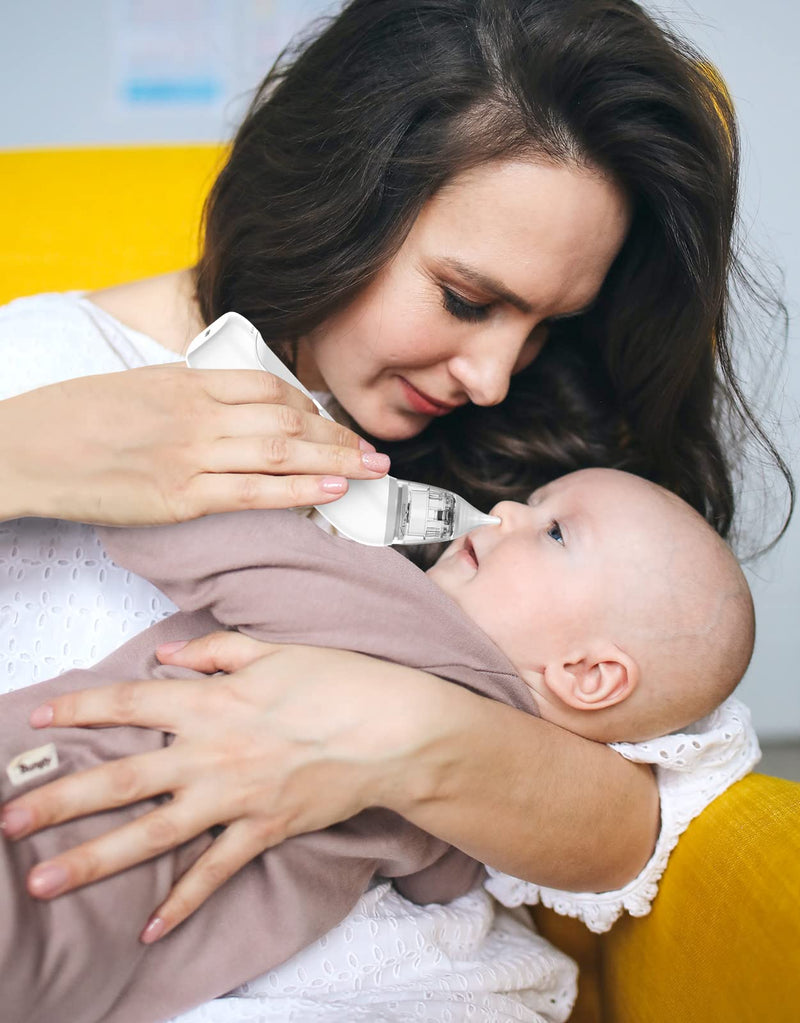 [Australia] - Koalababy Baby Nasal Aspirator, Large Flow Electric Nose Sucker with 3 Suction Levels, Rechargeable Toddler Nose Cleaner, Soft Silicone Tips, Music and Light Soothing 