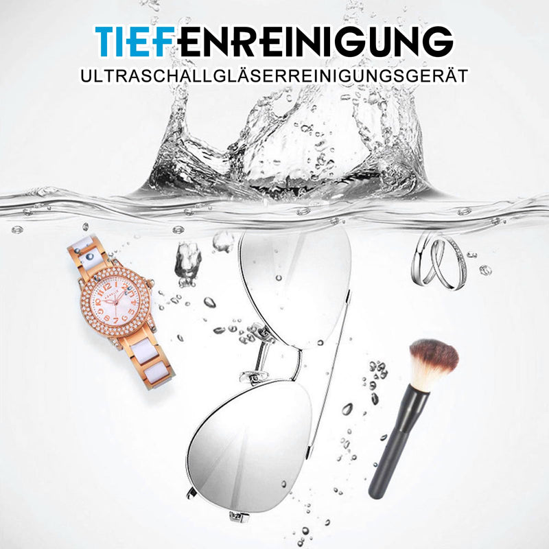 [Australia] - Ultrasonic cleaning device glasses cleaning device 500ml ultrasonic cleaner ultrasonic bath cleaner with 4 time functions and watch stand, ultrasonic device for glasses jewelry watches dentures coins ultrasonic cleaning device 500ml 