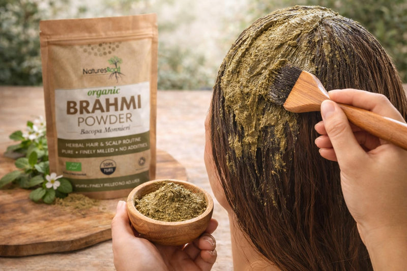 Nature’s Root Organic Brahmi Powder - Ayurvedic Herb | Bacopa Monnieri | Hair Growth Product | Thickening Hair Supplement (500g) 125 g (Pack of 1)
