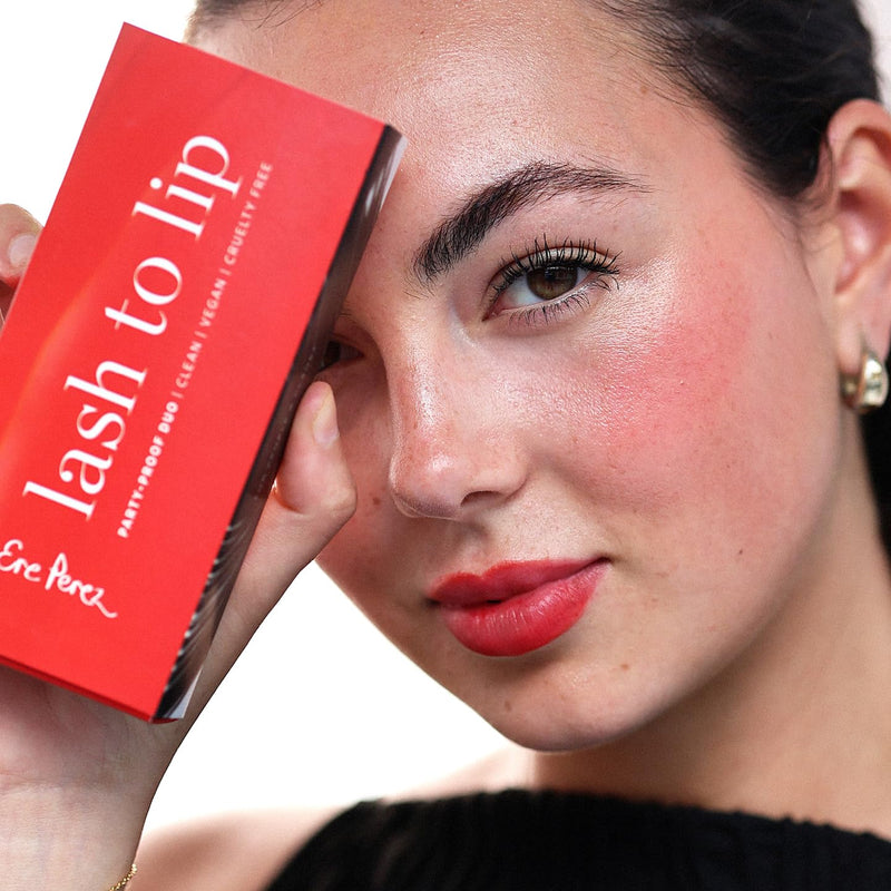 [Australia] - Ere Perez - Lash to Lip Party Proof Duo | Avocado Waterproof Mascara (Black) + Beetroot Cheek + Lip Tint (Joy) | Vegan, Cruelty-Free, Clean Beauty Safe for All Skin Types 