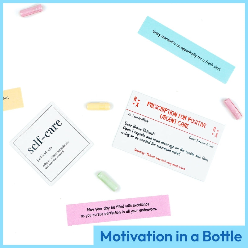 [Australia] - 50 Positive Messages in Bottle,Anxiety Relief Items, Stress Relief, Self Care Kit for Mediation,Positive Affirmation Gifts for Women, Self Care Kit for Mediation, Unique Health and Wellness Gifts 