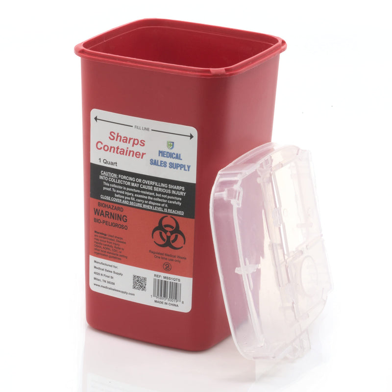 [Australia] - 1 Quart Size Sharps and Needle Container. Integrated Needle unwinder 
