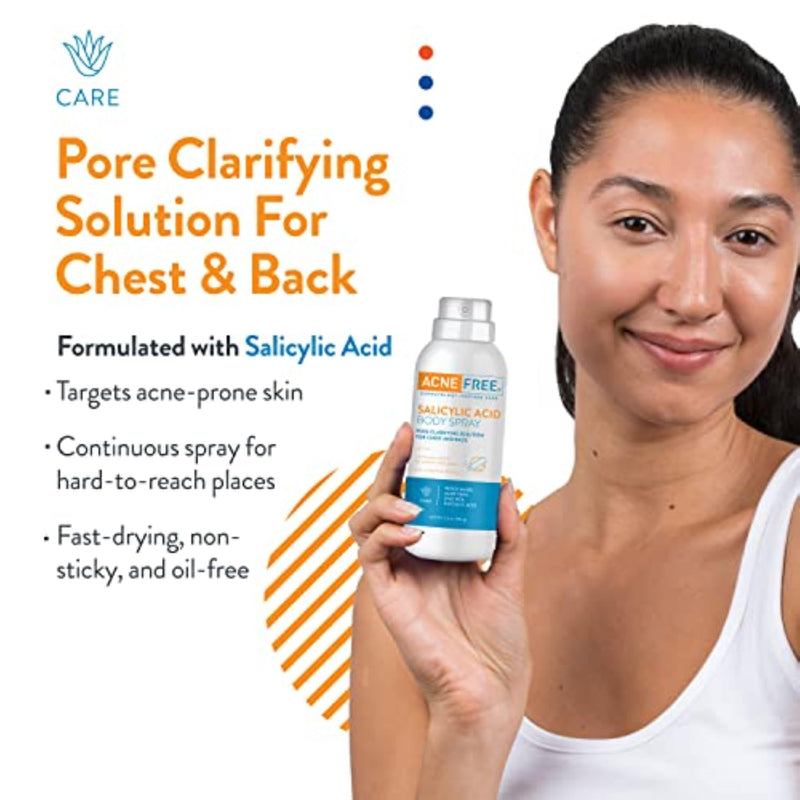 [Australia] - AcneFree Salicylic Acid Body Spray, Pore Clarifying Solution for chest and back, 5 Ounce 