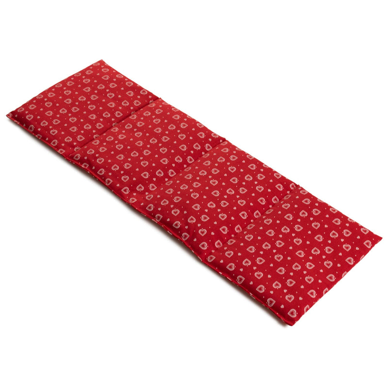 [Australia] - 4-chamber rapeseed pillow 20x60cm large - heart red - heat pillow & cold pillow - rapeseed grain pillow 