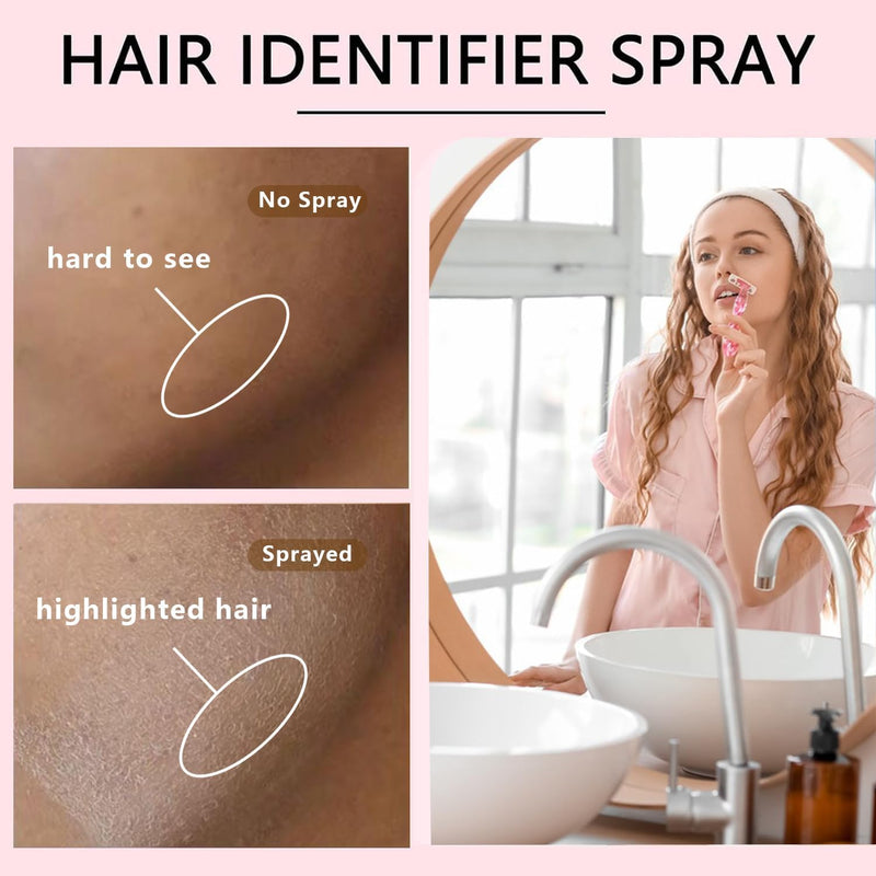 2PC 114ML Hair Identifier Spray for Face Dermaplaning,Dermaplaning Spray to Show Facial Hair-Facial Hair Identifier Spray for Dermaplaning,Face Hair Identifier Spray