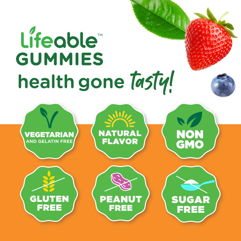 Lifeable Sugar Free Vitamin D 5000 IU + Women's Multivitamin, Gummies Bundle - Great Tasting, Vitamin Supplement, Gluten Free, GMO Free, Chewable Gummy