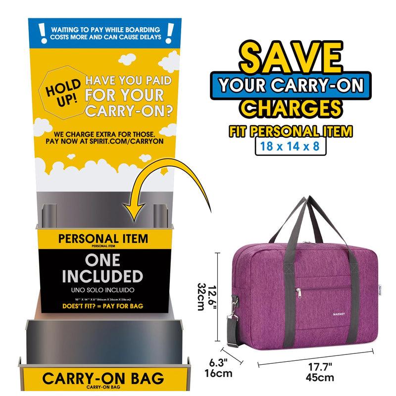 Narwey Travel Duffel Bag with shoulder strap + Clear Makeup Bag Travel Toiletry Bags