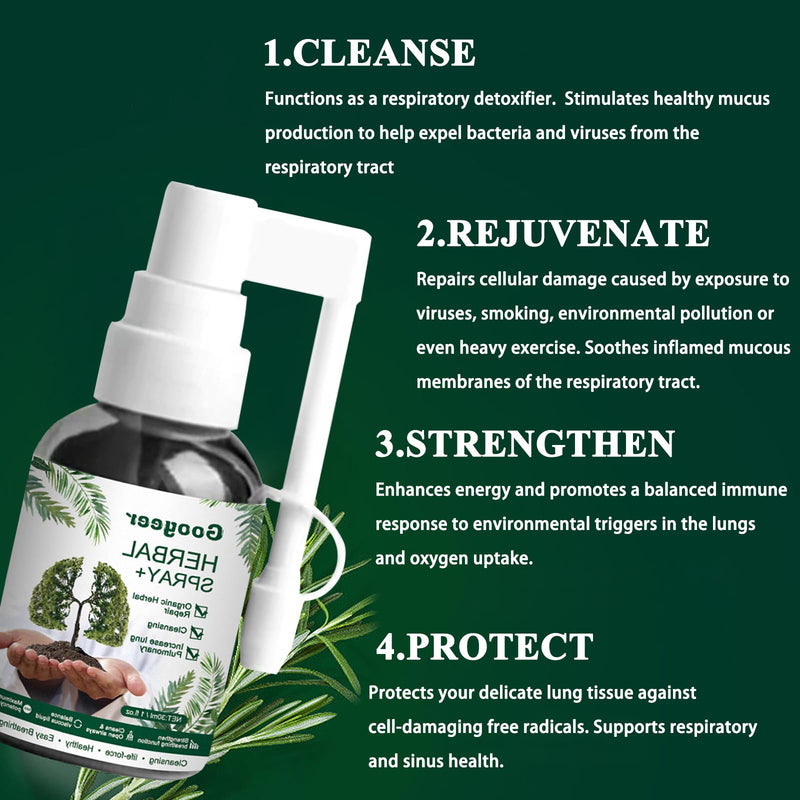 [Australia] - 3 Pcs Lung Cleansing Respinature Herbal Spray Cleansing Lung Lung Spray Respi Nature Herbal Spray Herbal Lung Cleansing Spray Herbal Lung Cleanse Lungwort Lungwort Nasal Spray 