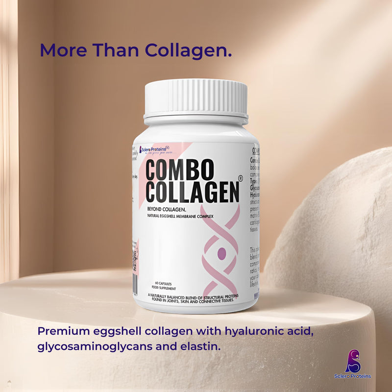 Combo Collagen® Premium Eggshell Membrane Collagen Capsules – Beauty from Within – Collagen Types I, V & X with Elastin & Glycosaminoglycans (GAGs) – 60 Capsules