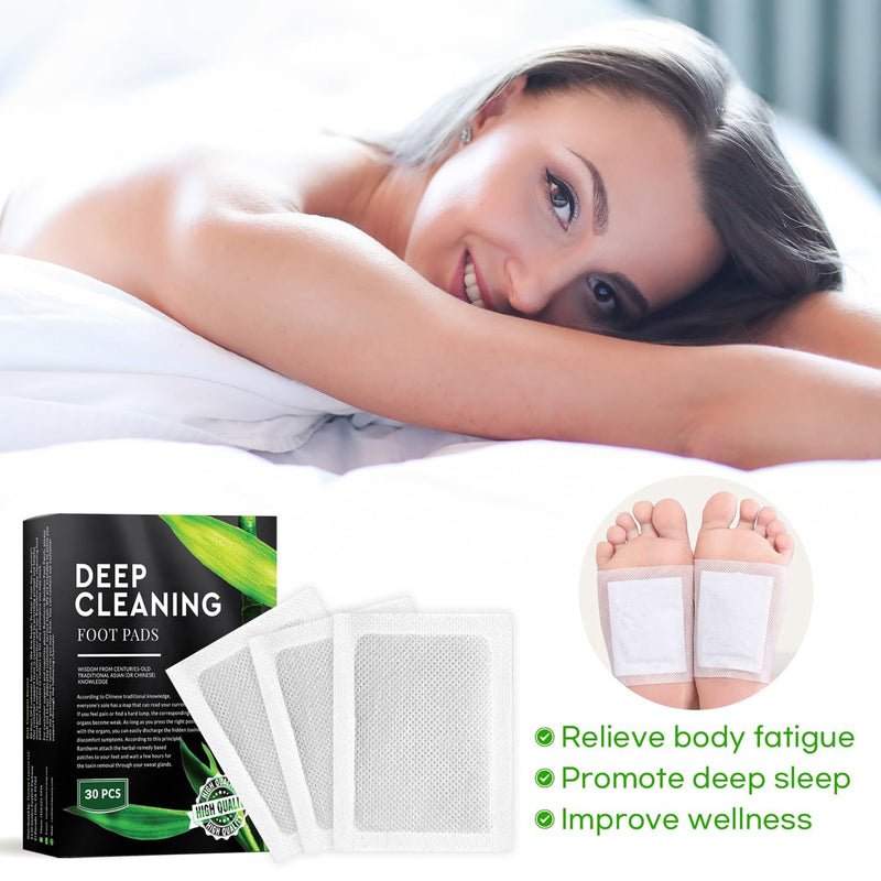 [Australia] - Premium Deep Cleansing Foot Patches Pads: Bamboo Wood Ginger Feet Pads for Promoting Daily Relaxation and Sleeping 30 Packs 1 Count (Pack of 30) 