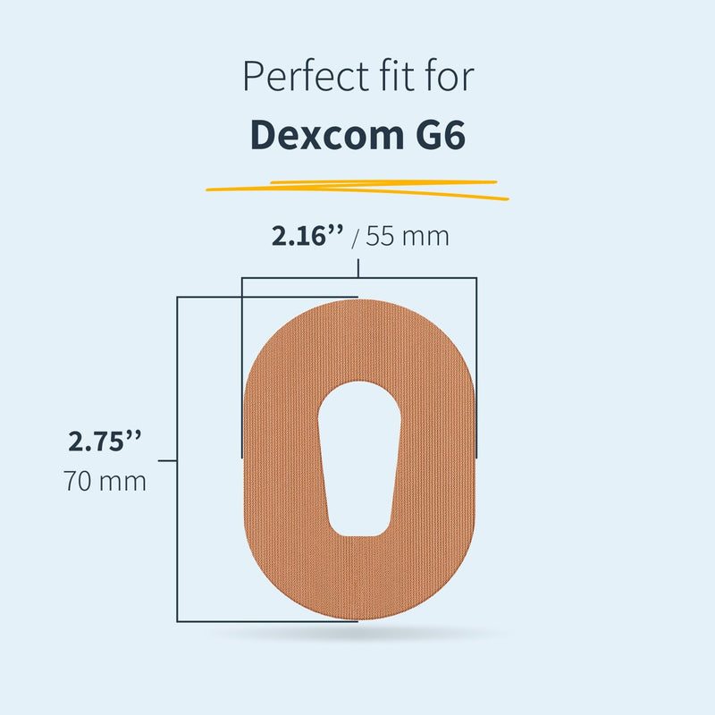 MySweetStitch - 25 x Dexcom G6 Patches, Overpatch Ø 70 x 55mm, Waterproof, Breathable, Skin-Friendly, Made in Germany, Pastel 25 piece