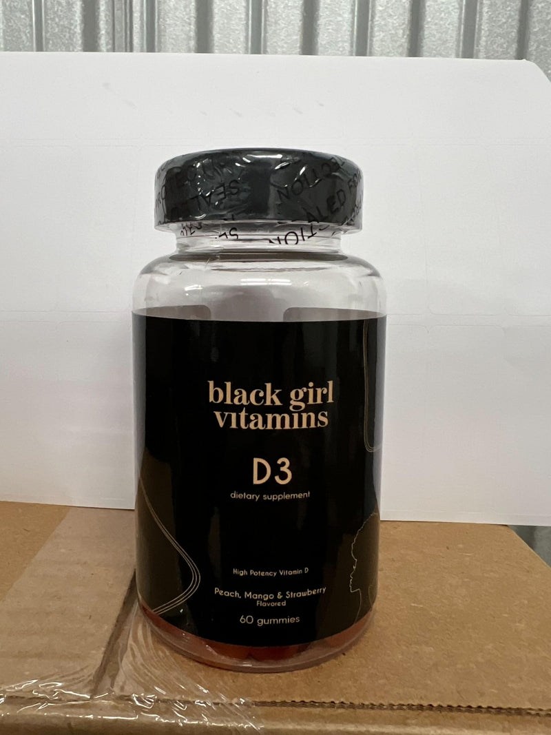 Black Girl Vitamins - Vitamin D3 Gummies, for Immune, Energy, and Bone Support, 2000IU (50mcg) Vitamin D per Serving, Gluten-Free Vitamin D Gummies, 60 Count (2-Pack) 60 Day Supply