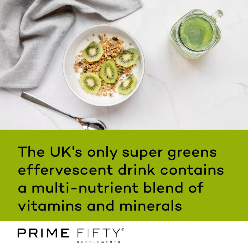 Super Greens+ Supplement – Effervescent Multivitamins Tablets – 28 Day Supply – Immune System Supplement with Super Greens, Melon, Citrus Multi-Nutrient