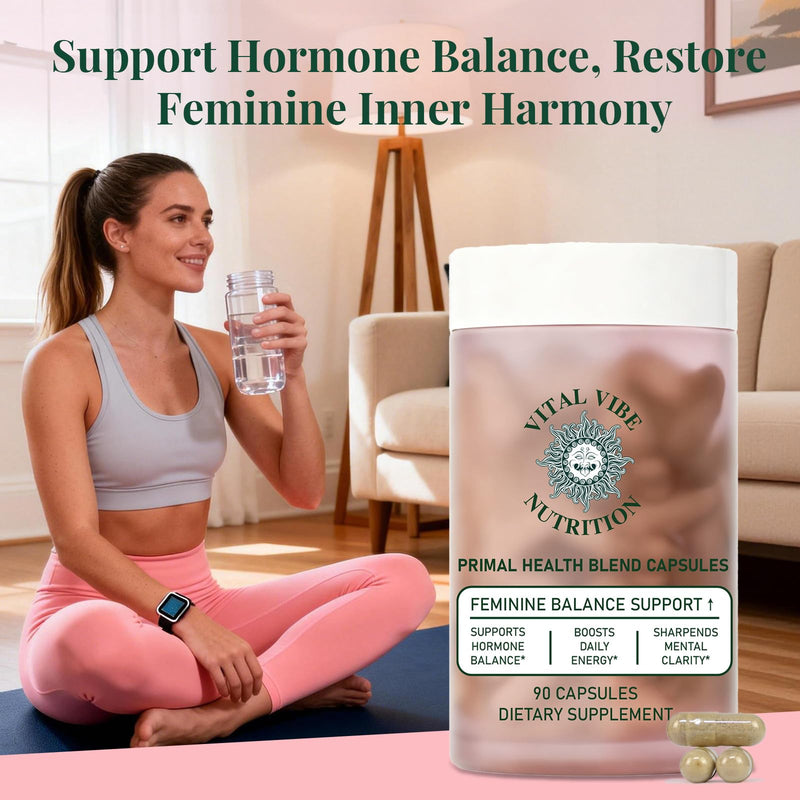 Grass-Fed Beef Organ Supplement for Women – Hormone Balance & Daily Energy Support – Primal Health Blend with Liver, Kidney & Ovarian Extract – 90 Capsules