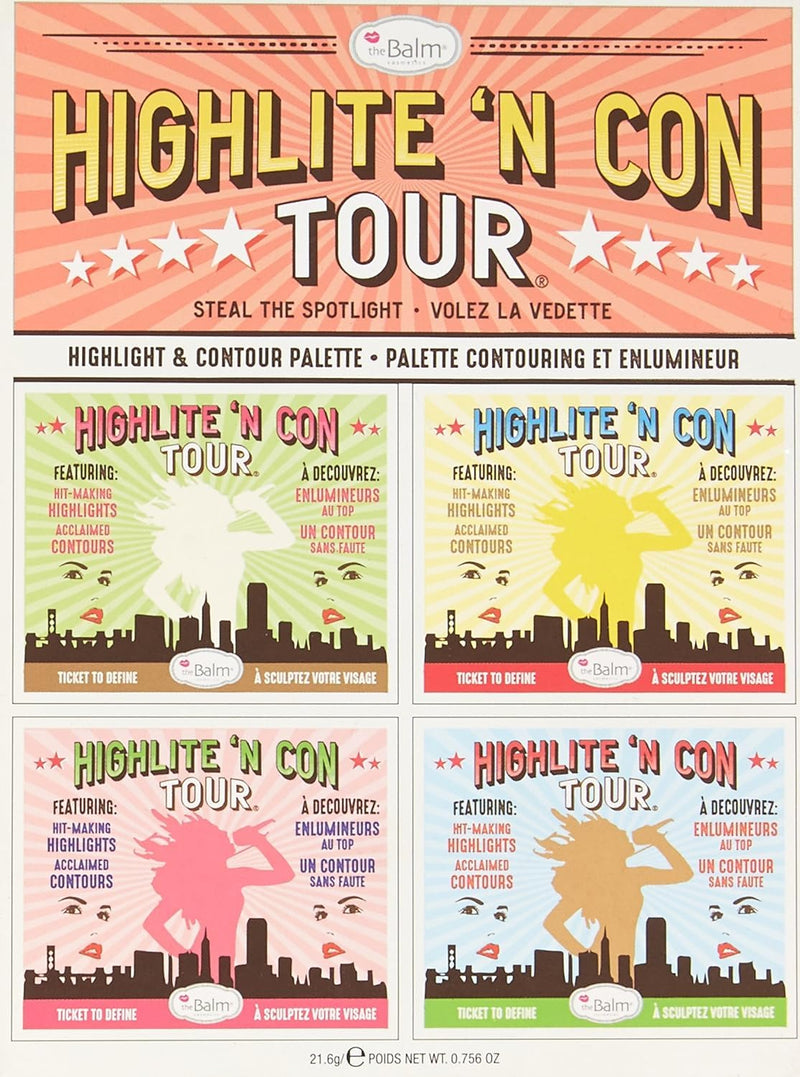 [Australia] - theBalm Highlighting & Makeup Conceal Powders 'N Contour Palette, Highlighters Shimmer, Matte, Bronzer, Blushes, Multicolor, 0.8 ounces 
