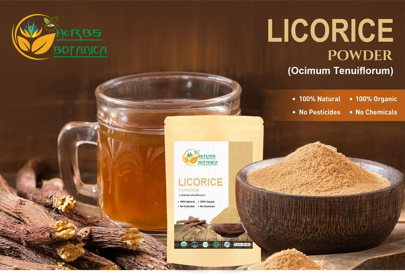 [Australia] - Licorice Root Organic Powder Mulethi Powder Yastimadu Powder (Glycyrrhiza Glabra) for Skin Natural Digestive Aid and Herbal Wellness Supplement 5.5 oz / 150gms 