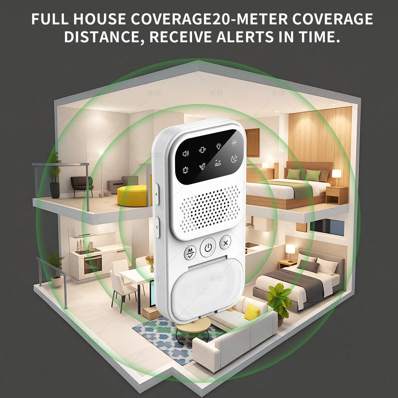 [Australia] - Wireless Bedwetting Alarm for Boys and Girls ‚Äì USB-C Rechargeable, Loud Alarm & Strong Vibration, High Sensitivity Sensor for Nighttime Potty Training, Kids Pee for Bedwetting Solutions White 