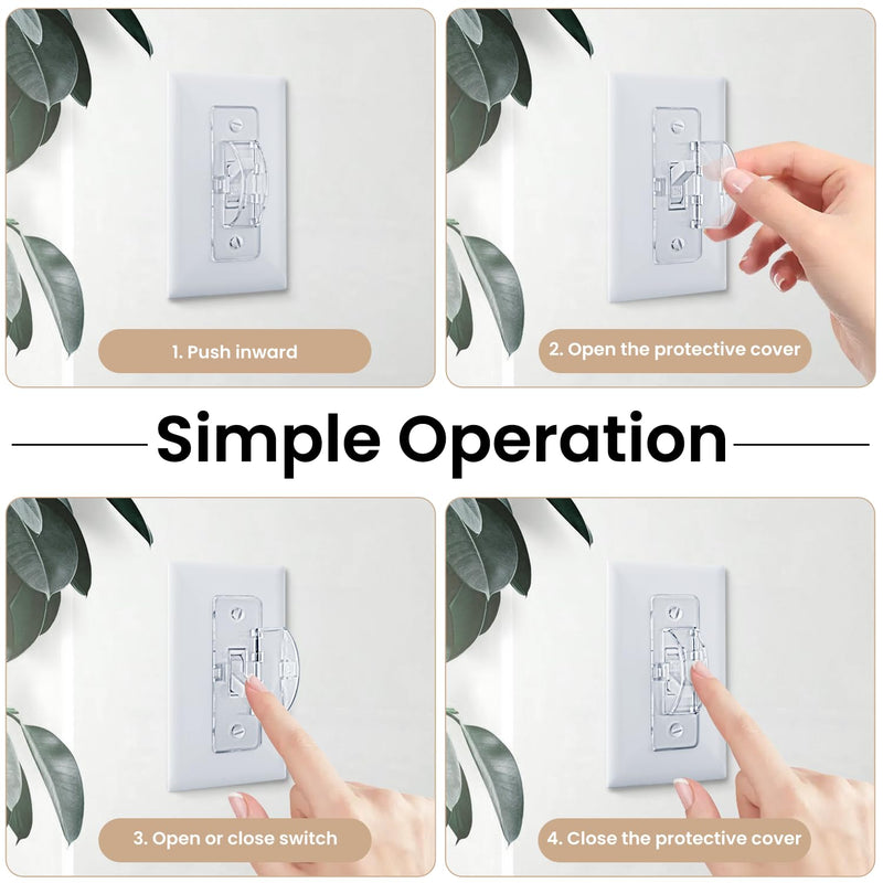 [Australia] - Switch Cover-Light Switch Cover-Light Switch Cover Guard-Light Switch Guard-Light Switch Cover Child Proof-Child Proof Light Switch Cover(Clear,1pc) 1 Pack 