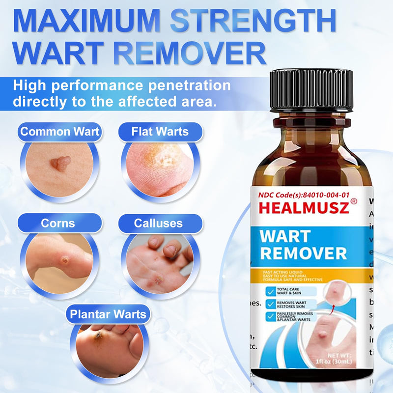 [Australia] - Wart Remover Liquid 5% Salicylic Acid Wart Freeze Off Wart Removal,Wart Remover Freeze Off for Genital,H Wa rt,Common,Flat, Corn, Callus, Plantar Wa rt Remover on Feet,H 30ml 