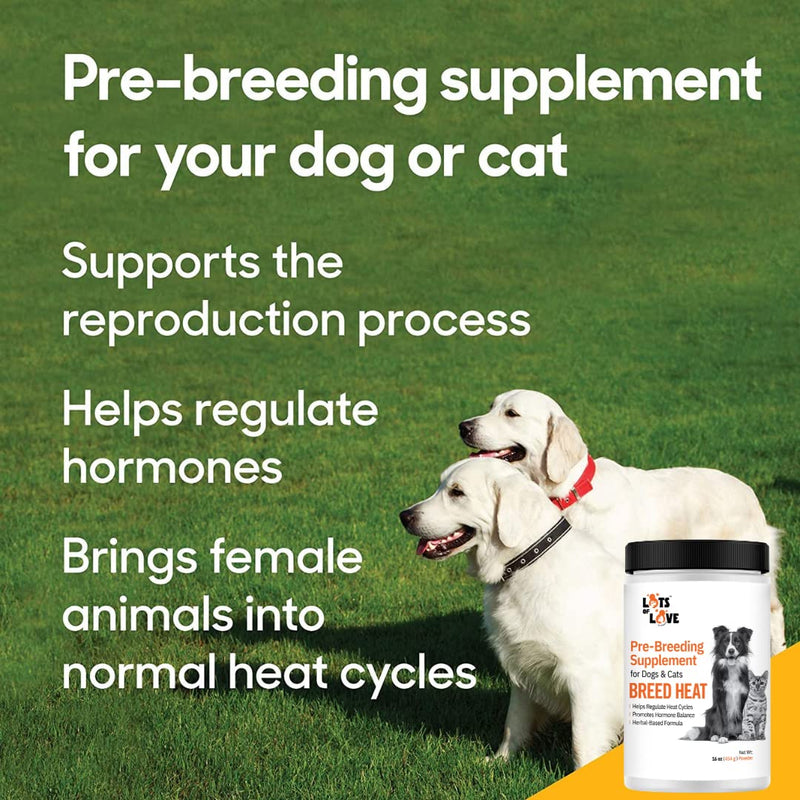 Breed Heat - Breeding & Reproductive Supplement for Dogs & Cats (Formerly Thomas Labs, Same Product) - 16 oz Powder - PawsPlanet Australia