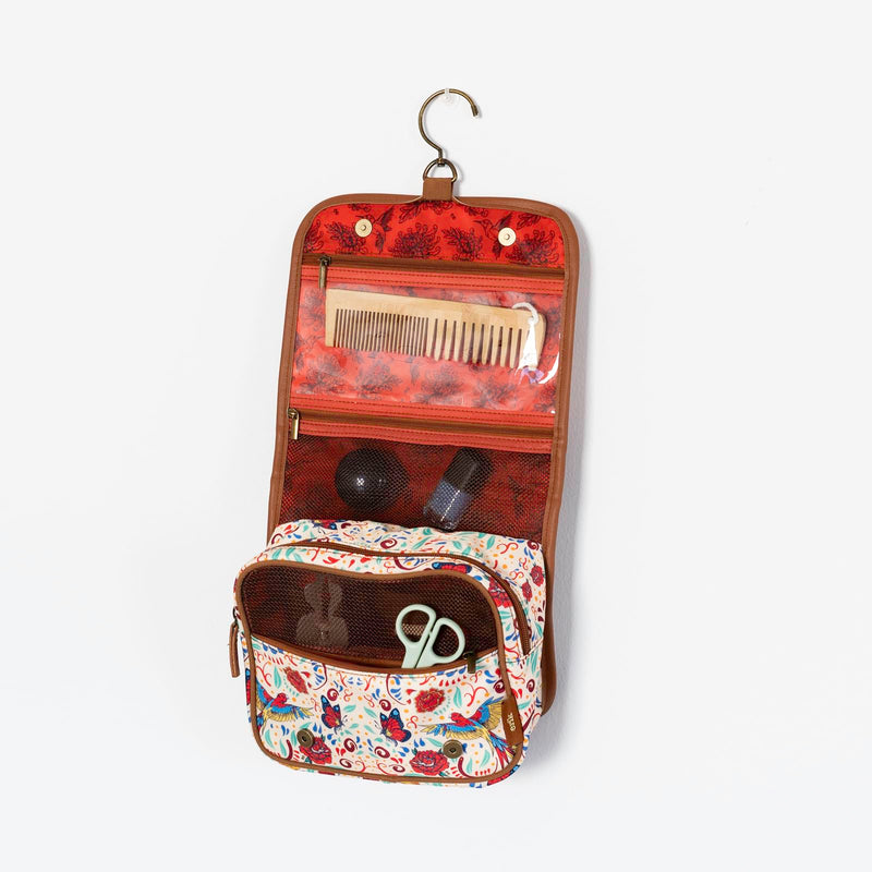Grupo Erik Frida Kahlo Hanging Toiletry Bag + Cosmetic Case - Travel Toiletry Bag, Frida Kahlo Bag