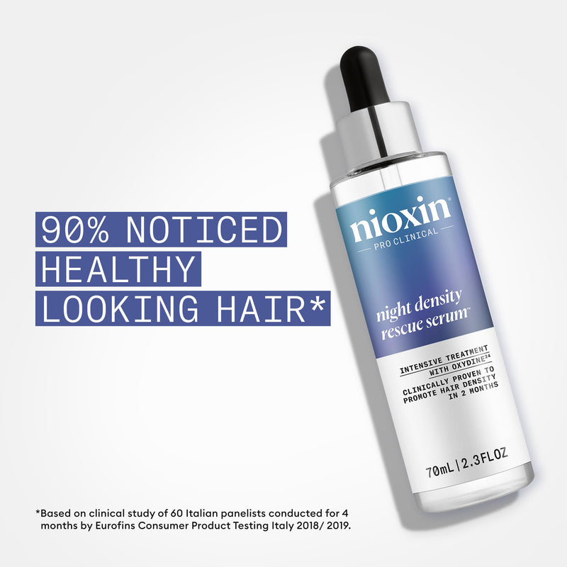 Nioxin Hair Thickening Serum | Night Density Rescue Serum | Density Defend Diamax Advanced | For Thicker, Fuller-Looking Hair | Against Breakage