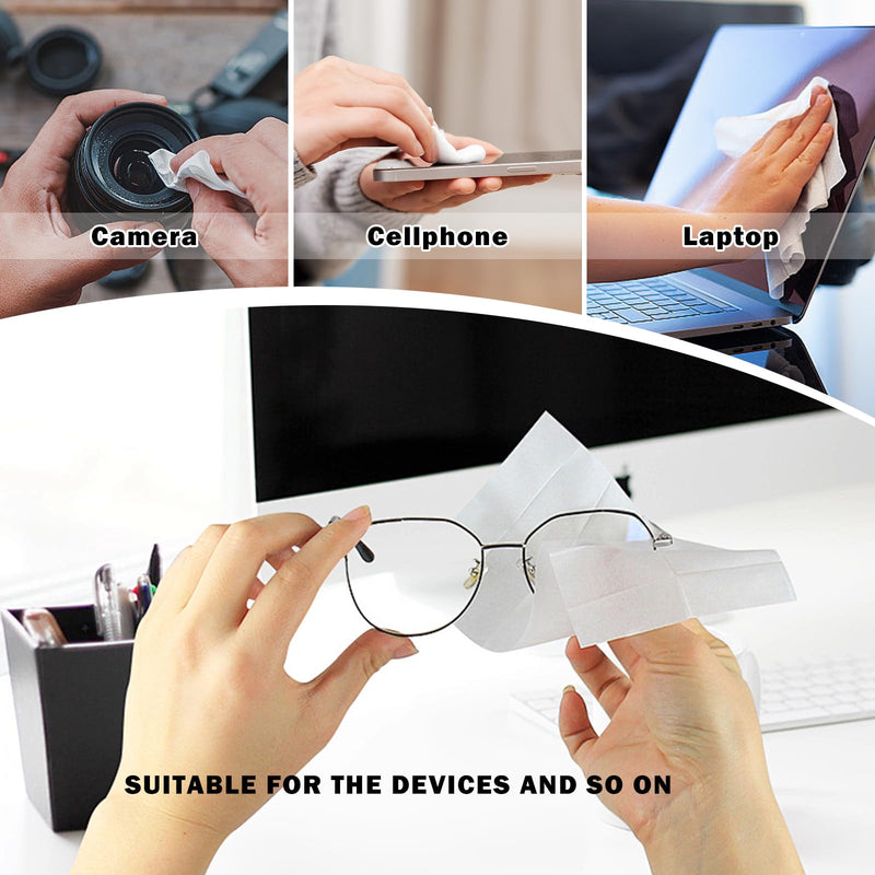 [Australia] - Anti Fog Wipes for Glasses, 110 Count Lens Wipes for Eyeglasses, Lens Cleaning Wipes for Glasses, Laptops Screens, Smart Phones, Optical Lens, Defogging, Quick-Dry & Scratch-Free 
