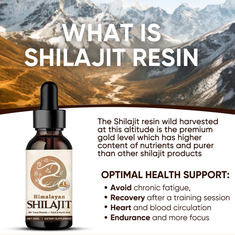 [Australia] - Shilajit Original Drops | Natural Himalayan Shilajit | Enriched with 60% fulvic acid, 85+ minerals, vegan | Easily absorbable | 60ml 60ml (pack of 1) 