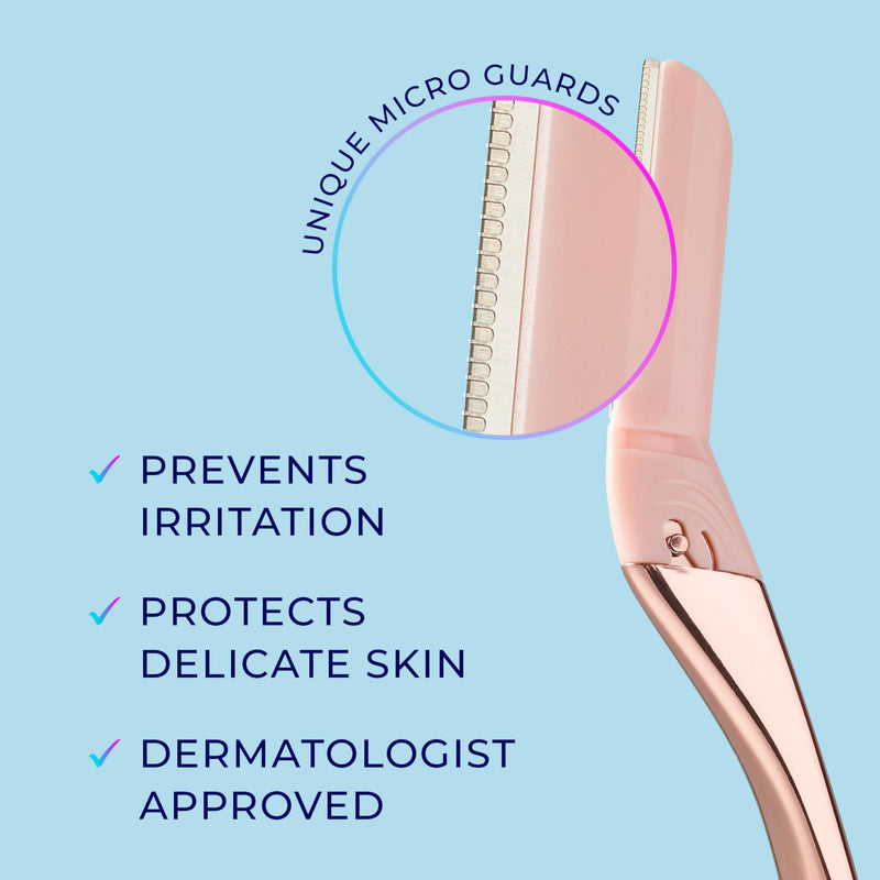 [Australia] - Schick Hydro Silk Dermaplaning Wand, Dermaplaning Tool for Face with 3 Refill Blades | Dermaplane Razor for Women Face, Dermaplane Tool, Eyebrow Razor, Face Razor, Facial Razor, Weighted Metal Handle Dermaplaing Razor +3 Refills 