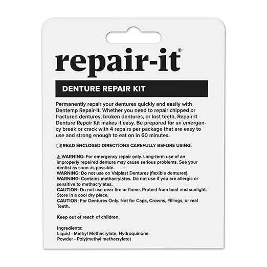 Dentemp Repair Kit - Repair-It Advanced Formula Denture Repair Kit - Denture Repair Kit Repairs Broken Dentures - Denture Repair to Mend Cracks & Replace Loose Teeth (Value Size)