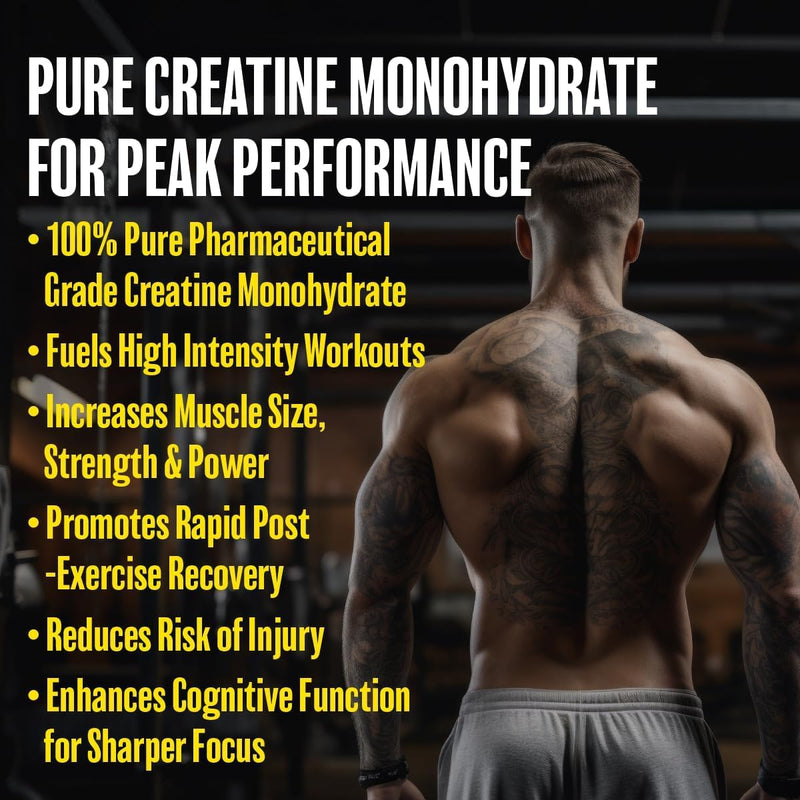 Time 4 Creatine Powder 600g - 120 x 5g Servings - Micronised Creatine Monohydrate Powder, Unflavoured 100% Pure Premium Grade Creatine Monohydrate, Easy to Mix, Vegan Friendly, Gluten Free, No Filler 600 g (Pack of 1)