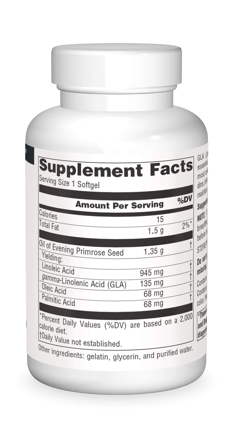 [Australia] - Source Naturals Evening Primrose Oil - Hexane-Free - 1350mg - GLA Yield: 135 mg - Cold-Pressed - 60 Softgels 
