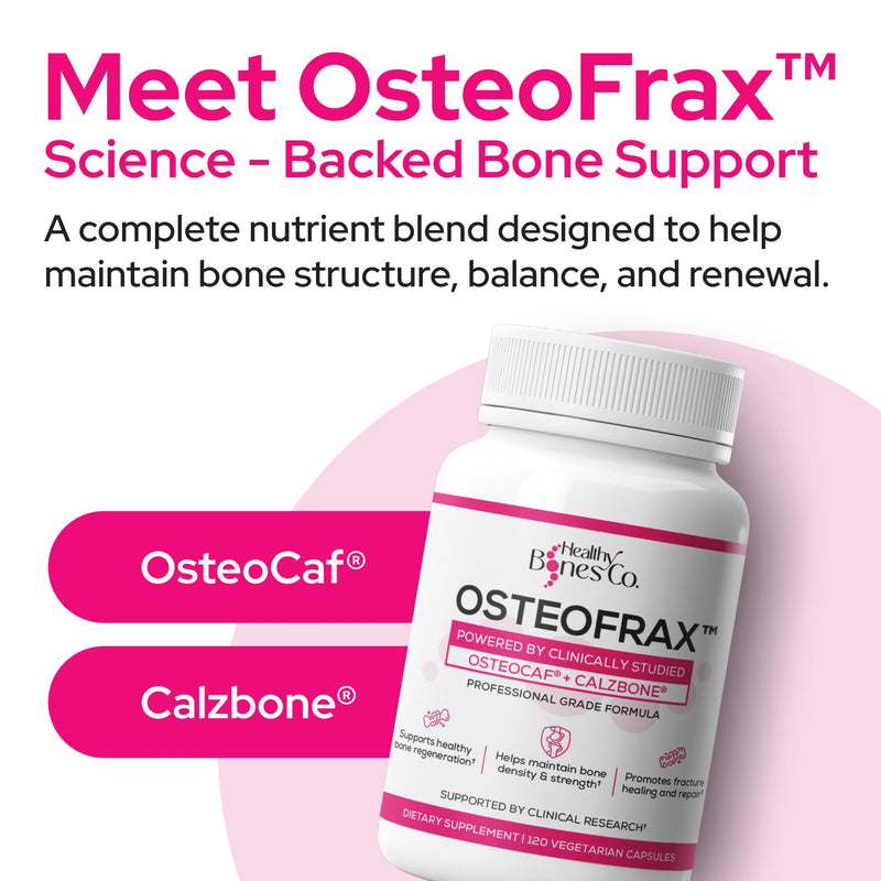 OsteoFrax™, Bone Health Supplements Women, Calcium D3 K2 | Bone Density Support With Cissus Quadrangularis And OsteoCaf®, Vitamin D3 & K2 MK-7, 4 Phase Formula For Wome
