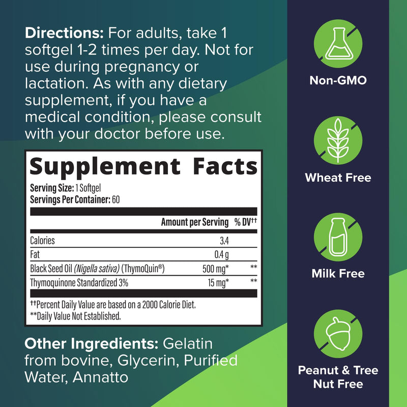 [Australia] - Cold Pressed Black Seed Oil | Only Patented USP-Grade Clinically Researched, Full-Spectrum, Cold Pressed Black Seed Oil | Standardized to 3% Thymoquinone | Low in Free Fatty Acids 1 