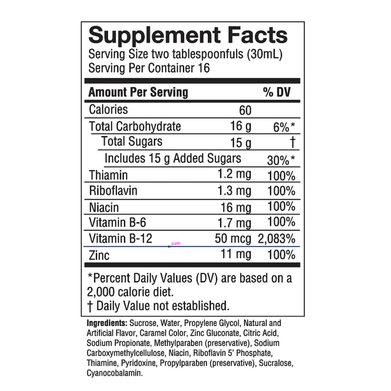 Liquid Multivitamin with Zinc, Immune Health & Nervous System Support, High Potency Vitamin B Complex Formula for Men & Women, Easy-to-Take Dietary Supplement, 16 fl oz, 1 Pack | Supports immune health and nervous system function, high-potency formula ...