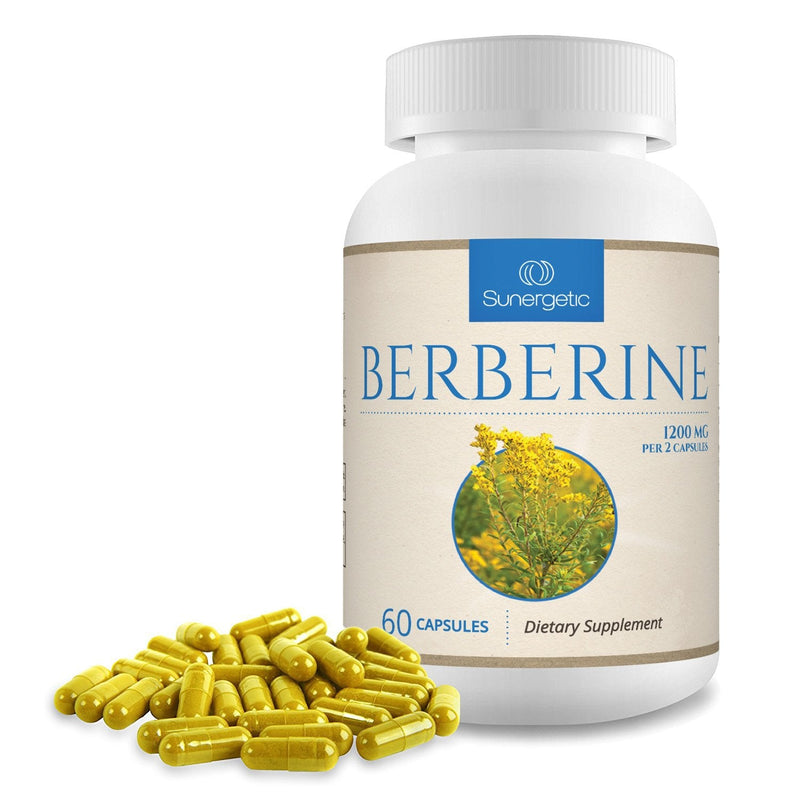 [Australia] - Sunergetic Premium Berberine Supplement - 1200mg of Berberine Per Serving - Berberine HCL Supplement Non-GMO - Immune Support- 60 Berberine Capsules 