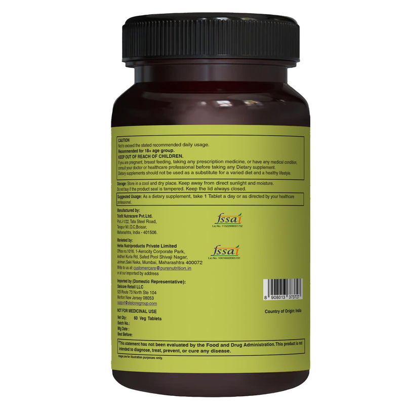 Pure Nutrition Whole Food Multivitamin for Women | 60 Tabs | One-A-Day | 100% RDA | 24 Natural Vitamins and Minerals | All Natural Plant Based Women's Multivitamin | 2 Months Supply