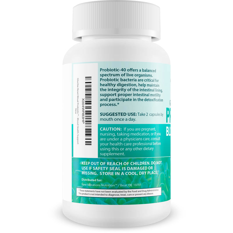 Gluc0se Reset Ritual Probiotic Blood Support - Our Best Probiotics & Prebiotics For Blood Balance - Prebiotics & Probiotics With Vitamin D - Healthy Gut Restore Probiotic Leaky Gut Repair Supplements