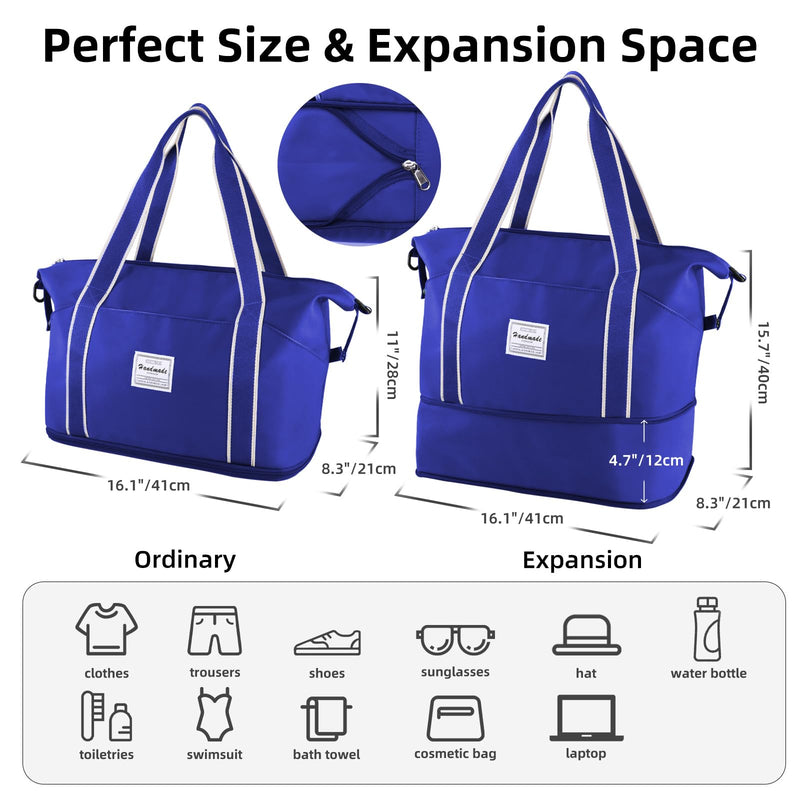WALNEW Travel Accessories Bundle | Passport Holder for 4& Travel Bag | RFID Blocking Passport Book Wallet Cover Case | Travel Duffel Bag Weekender Overnight Carry On Bag for Women Men