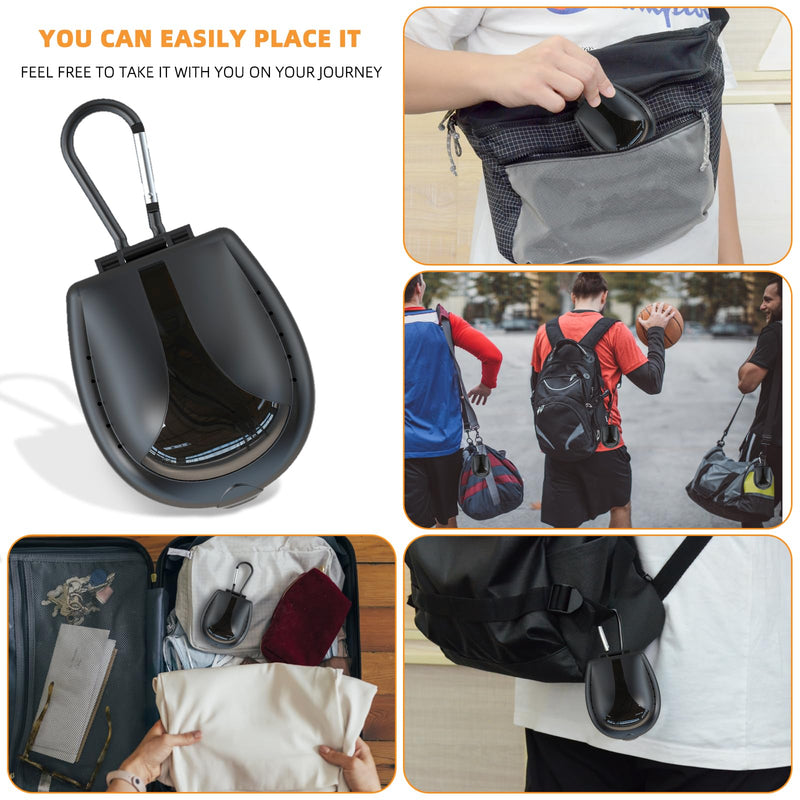 [Australia] - ARGOMAX Sports Mouth Guards Case, 1 Piece Sports Braces Case with Carabiner, Football Mouthguard Case, Black. US 