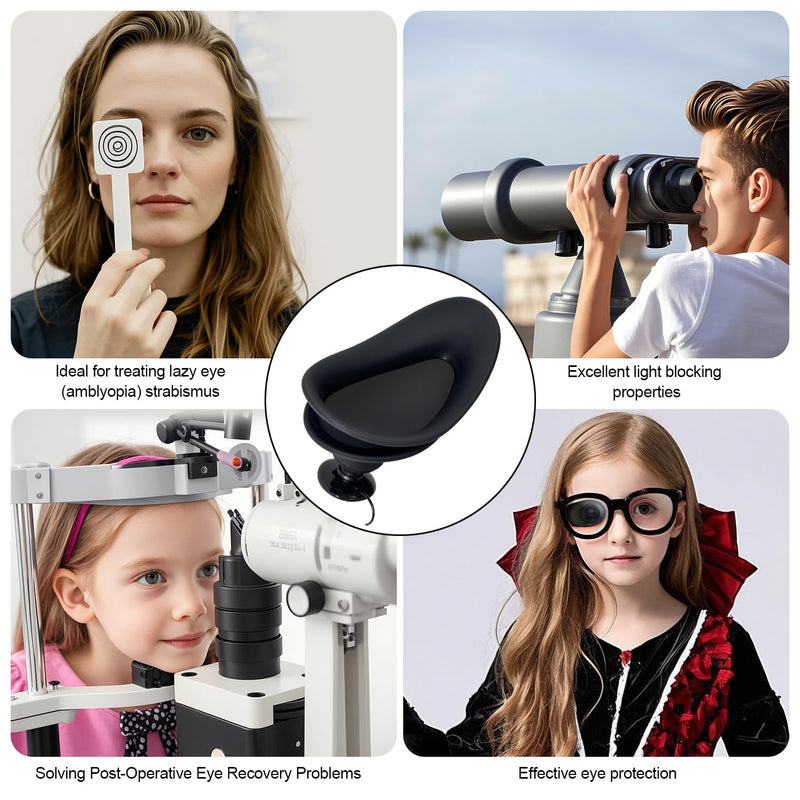 [Australia] - Medical Glasses Eye Patch‚Äì3D Eye Contour Design for a Comfortable fit, Adjustable Made of Soft, Skin-Friendly Silicone, Universal for Left/Right Eye‚Äìfor Kids & Adults Amblyopia, Strabismus 