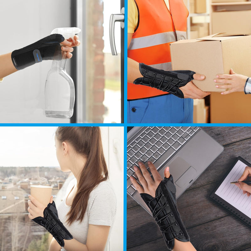 Wrist Brace with Thumb Spica Splint Support for De Quervain's Tenosynovitis,Carpal Tunnel Syndrome,Arthritis,Wrist ganglion cyst,Sprains&Forearm Support Cast(Left Hand,Small) Small Left Hand