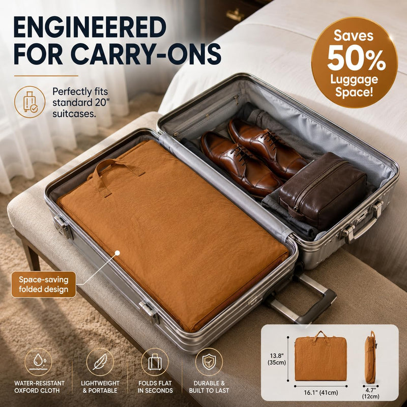 Travel Duffel Bag Large Foldable Bag Carry On Closet Luggage Insert with Heavy Duty Hooks, Portable Wardrobe Suitcase Organizer for Business Trips & Weekend Getaways travel storage bag