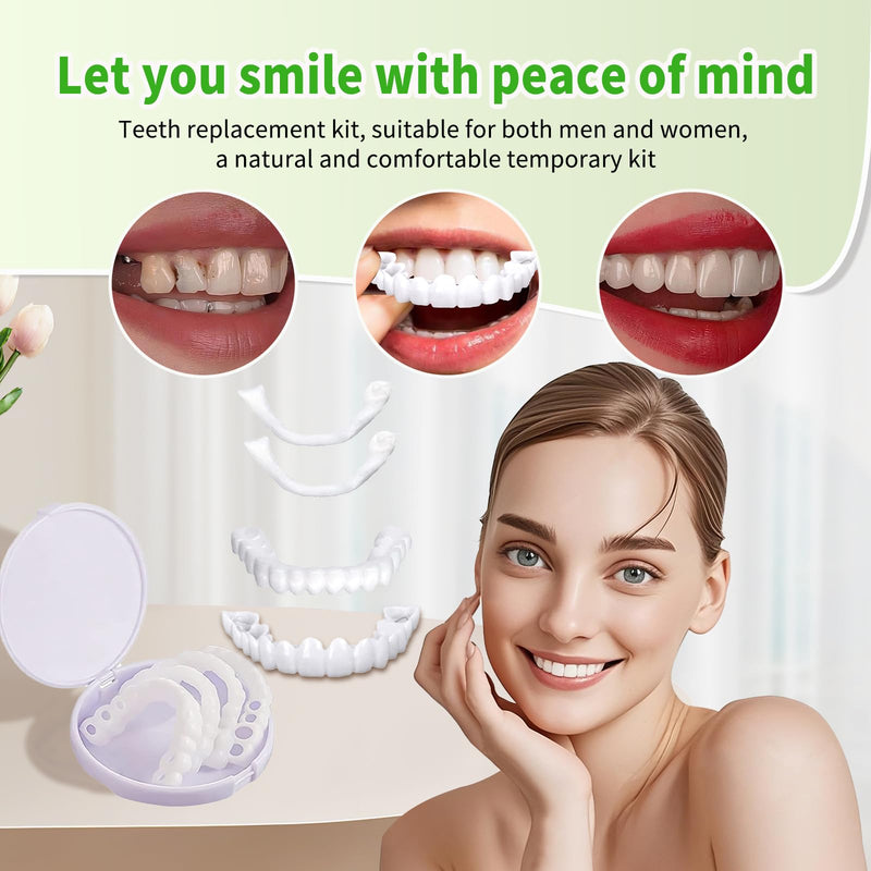 [Australia] - Temporary Veneers Kit for Women and Men, Tooth Replacement Kit, Nature and Comfortable (1 Count (Pack of 1), Natural)-0A01 