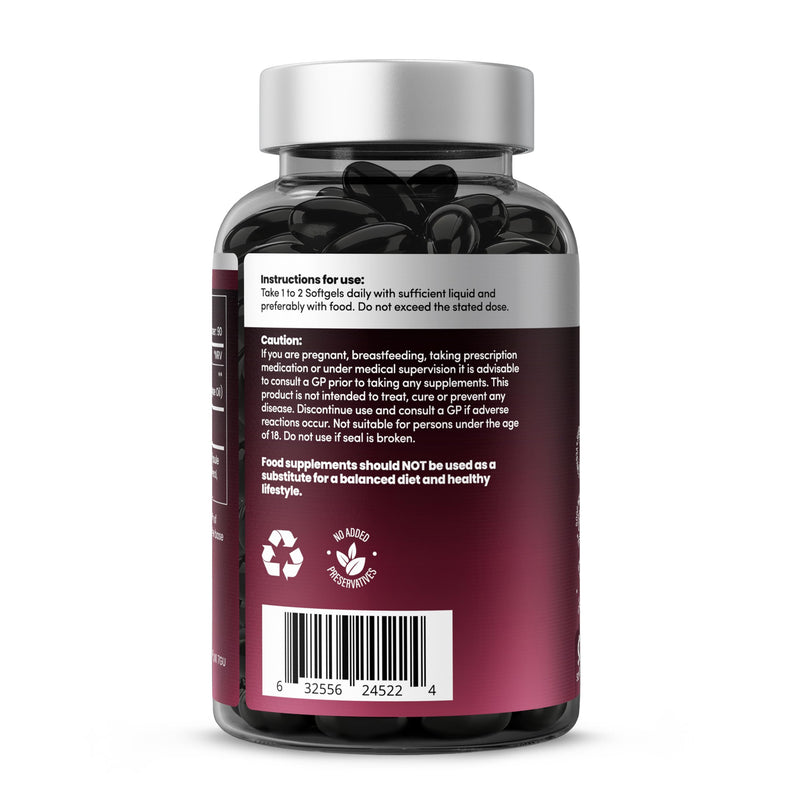 HealthEssent Astaxanthin High Strength Algae Oil 80mg Complex - Microalgae Carotenoid from Haematococcus Pluvialis - 90 Vegan Softgel Capsules - Antioxidant Supplements for Skin & Eyes, Non-GMO