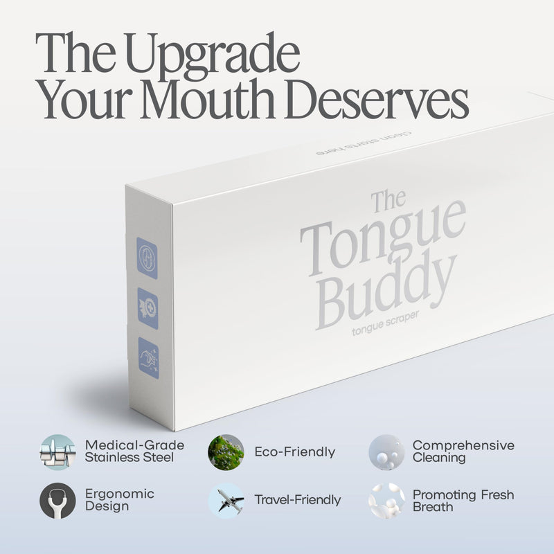 [Australia] - TheTongueBuddy‚Ñ¢ Effective Tongue Scraper for Adults - Ergonomic Tongue Cleaner Promotes Fresher Breath, Travel-Friendly Beauty and Personal Care Essential (Smoke White) Smoke White 