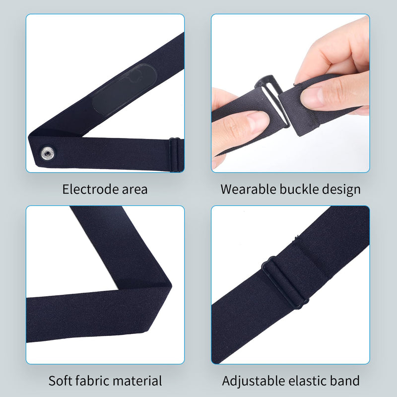 [Australia] - Heart Rate Monitor Chest Strap fits for Polar H7 H9 H10 Wahoo Tickr Garmin HRM,Multi-Packs Standard Black-1pack 
