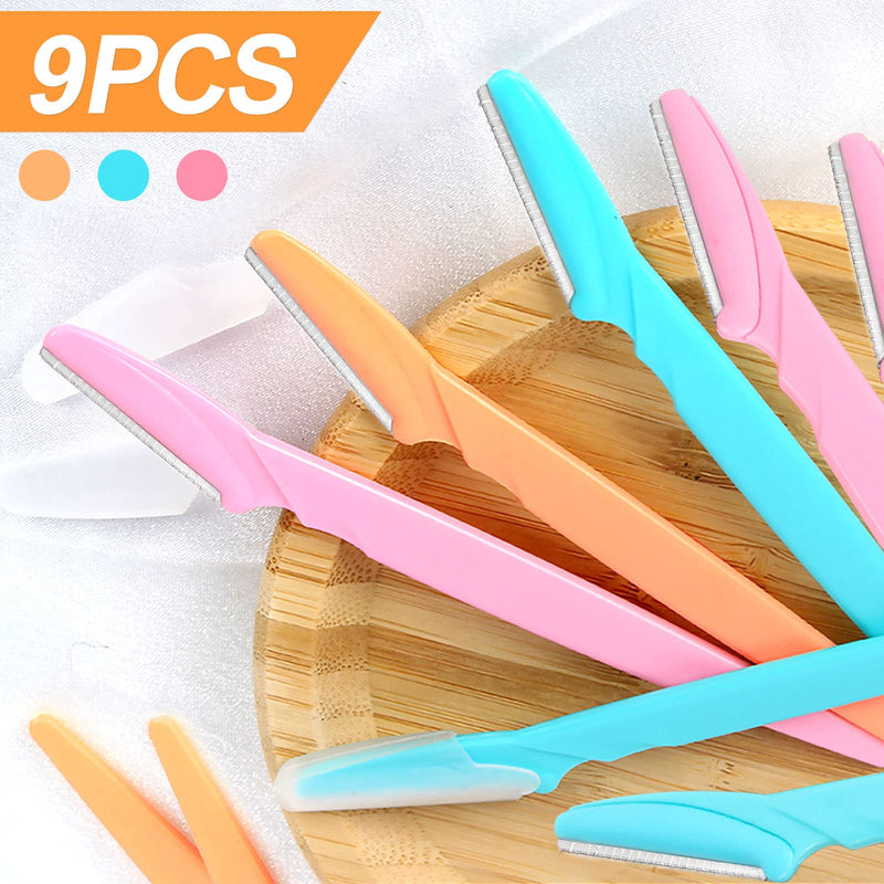 [Australia] - Qufiiry eyebrow razor, 9 pieces facial razor women, eyebrow razor for women, eyebrow shaper, for face body eyebrows women men 